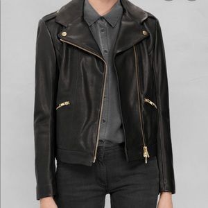 & other stories leather jacket, US4